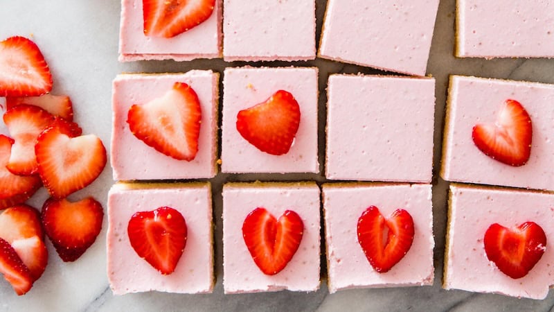 Strawberry cheesecake bars: This sweet treat has a strong strawberry flavor without sacrificing any of the cheesecake's signature creaminess.