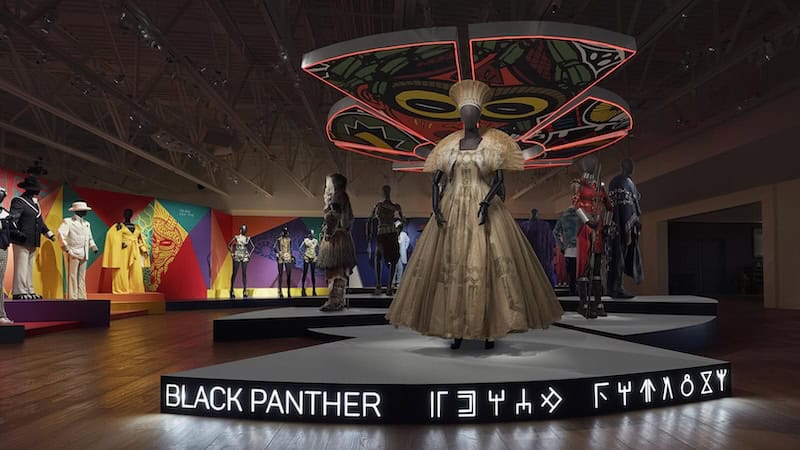 The costume of Queen Ramonda and other characters from the film "Black Panther" will be on display at the Ruth E. Carter: Afrofuturism in Costume Design Exhibition at Jamestown Settlement. Photo by Colin Gray and SCAD FASH Museum.