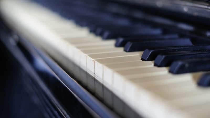 piano keys closeup. Image by Roman Rodionov