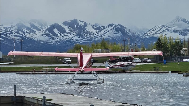 Flightseeing in Talneeka, Alaska, on a journey inspired by the TV show, "Northern Exposure." Credit: Malika Bowling