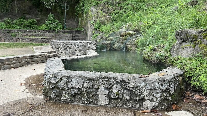 Hot Springs National Park, Arkansas: Spring fed ponds at the northern entrance to the Grand Promenade. Credit: Debby Thomas