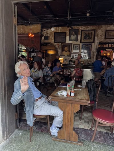 The writer at The Napoleon House