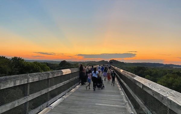High Bridge at sunset during the Firefly Festival