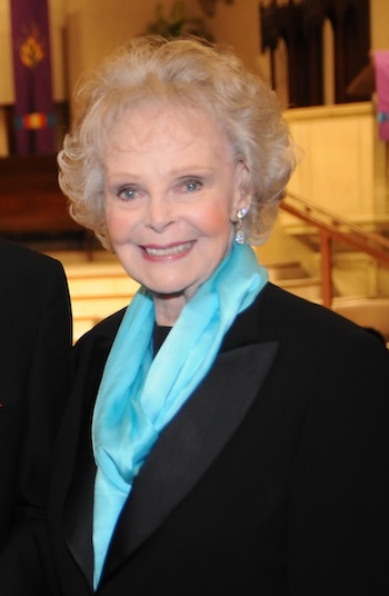 Photo of June Lockhart by Harlan Boll at Lawyers Philharmonic concert