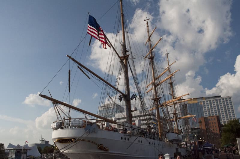 US Coast Guard tall ship, Norfolk, Virginia.