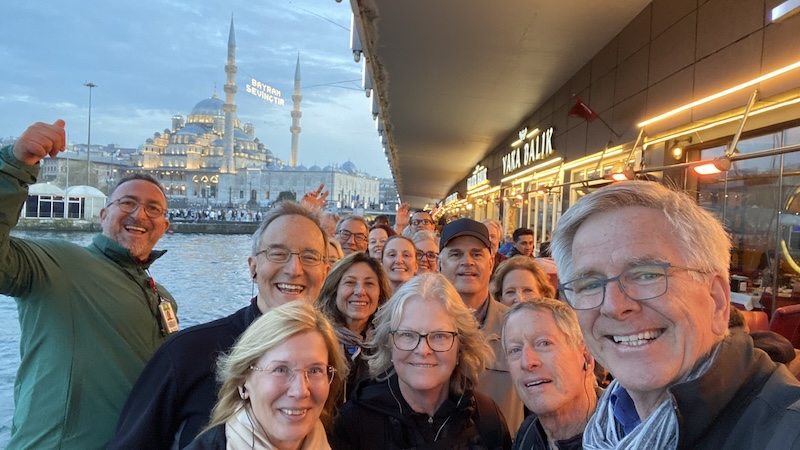 Rick Steves meets an Istanbul tour group in the good hands of Turkish tour guide, Mert. CREDIT:Rick Steves, Rick Steves’ Europe. On the value of travel