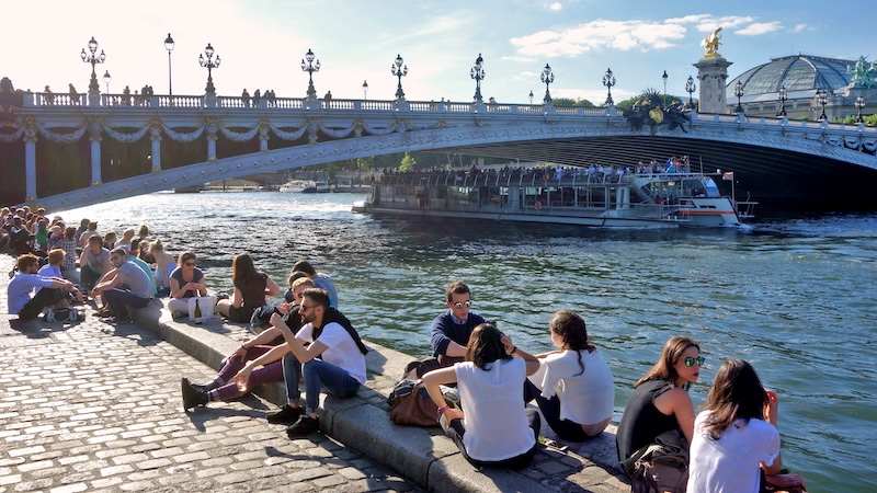 Seine Promenade, Pont Alexandre III, a perfect spot for taking in Paris in summer.