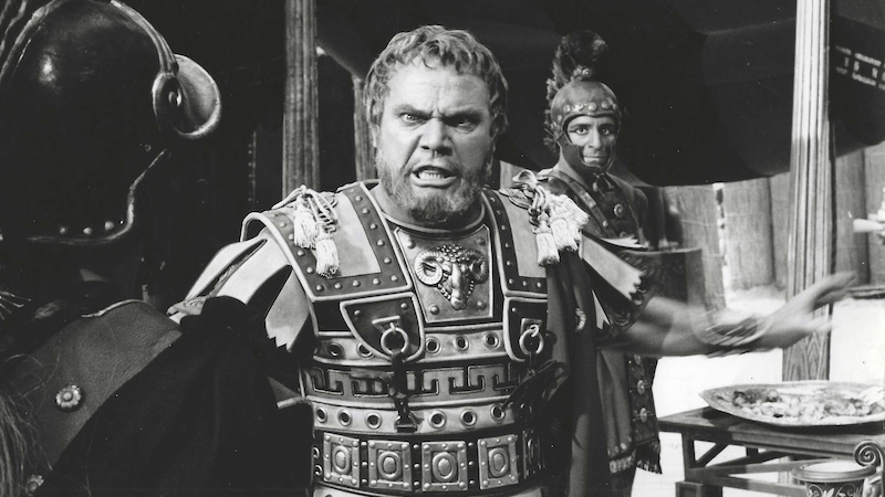 A still of classic character actor John Doucette in "Cleopatra," from his son's collection - provided by John Doucette
