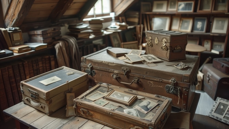 Collectibles in an attic. Image by Joachim Berschauer