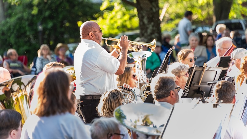 Richmond Concert Band at Agecroft Hall. Image by Stratton McCrady. Used in What's Booming: August 14