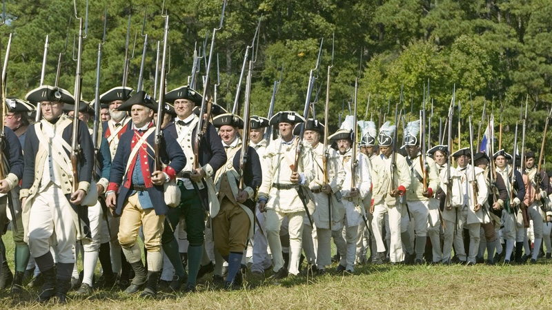 American Revolution reenactment at Yorktown. By Joe Sohm. Used with What's Booming August 28