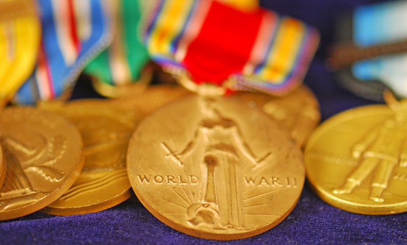 World War II medals. By Cheryl Casey. Used with What's Booming August 21