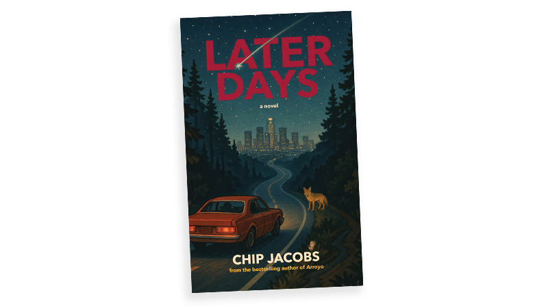 'Later Days' book cover. Author Chip Jacobs shares his memories of 1970s album release parties with Boomer readers.
