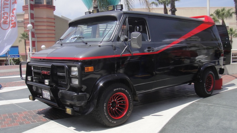 The A-Team van was part of the decoration on the A-Team cake for James Fox's son's 10th birthday. This image was originally posted to Flickr by Doug Kline at https://www.flickr.com/photos/26728047@N05/7186650356. It was reviewed on 15 June 2014 by FlickreviewR and was confirmed to be licensed under the terms of the cc-by-2.0.