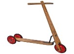 This scooter was one of the dangerous toys of the '50s because it had no brakes or mechanism for steering.