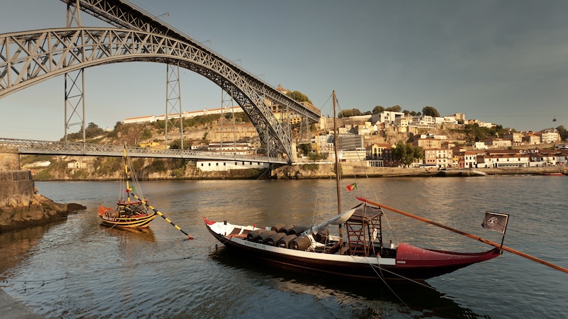 In Porto, Portugal’s second city, flat-bottom boats called “rabelos” are a frequent sight along the Douro River. CREDIT: Dominic Arizona Bonuccelli, Rick Steves’ Europe.