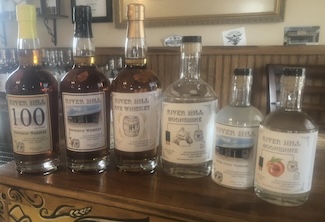 Bottles of liquor from River Hill Distillery in Luray, Virginia