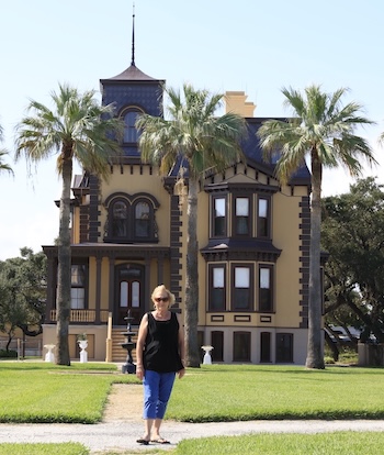 Sherrill Pool Elizondo at Fulton Mansion in Rockport, Texas 2015. The mansion seemed haunted decades ago, when it was in a state of disrepair, but now it supports this skeptic's take on Halloween