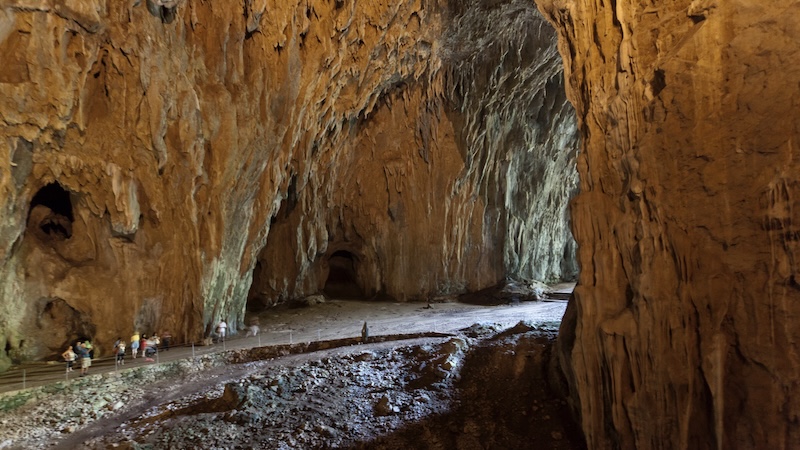 One of many wondrous European caves, the sheer magnitude of Slovenia’s Škocjan cave is hard to capture. CREDIT: Dominic Arizona Bonuccelli, Rick Steves’ Europe.