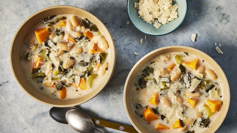 White bean soup. By Amanda Stanfield, EatingWell