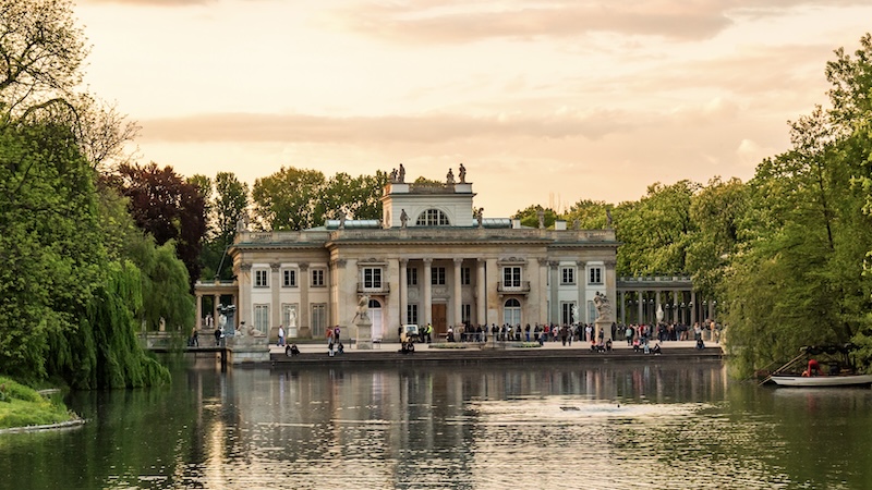 Poland’s last king built huge, idyllic Łazienki Park as a summer residence and place for his citizens to relax – and today, Poles still come to this spot in resilient Warsaw to do just that. CREDIT: Addie Mannan, Rick Steves’ Europe