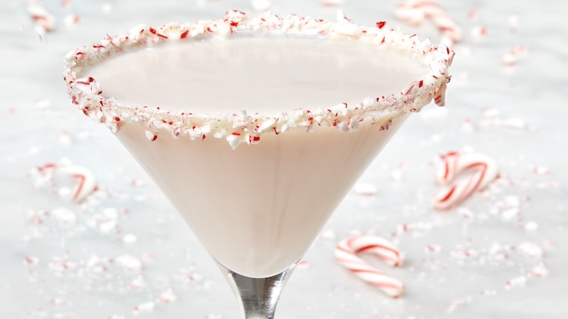 This highly festive Peppermint Martini cocktail is extra creamy and minty, and will get anyone into the holiday spirit. (Alex Lepe /TCA)