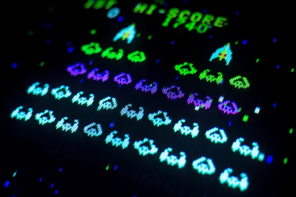 Old, vintage video game screen