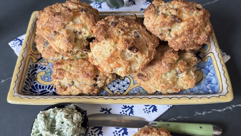 In these savory Gruyere and Bacon Scones, Shred the cheese yourself for a better result. (JeanMarie Brownson/TCA)