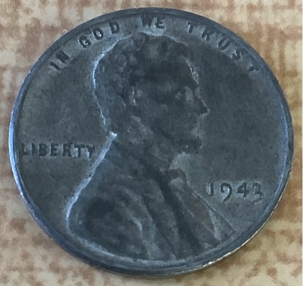 a steel penny, 1943