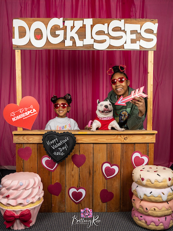 Richmond SPCA dog kissing booth fundraiser