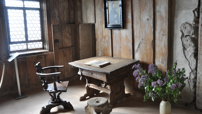One of the Lutherland destinations: A top sight at Wartburg Castle is the humble Luther Room, where Martin Luther hunkered down to translate the New Testament. CREDIT:(Cameron Hewitt, Rick Steves’ Europe).