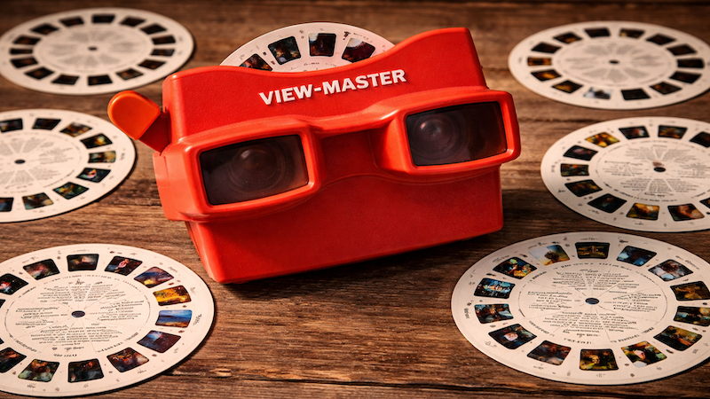 a vintage View-Master with classic reels. Created by ChatGPT