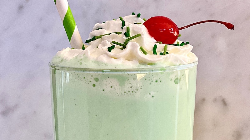 This creamy green DIY Shamrock shake comes together with just a handful of basic ingredients. (Kelli Foster/TCA)