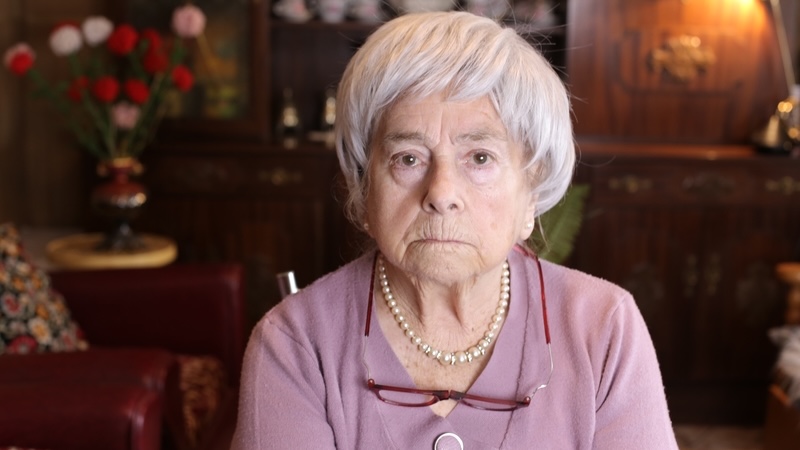 Mean old lady looks sourly at the camera: mother-in-law issues. By Alberto Jorrin Rodriguez