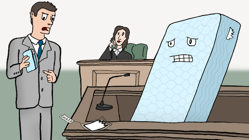 A cartoon of a trial with a surprising witness. For Boomer's Name That Cartoon Caption April 2026