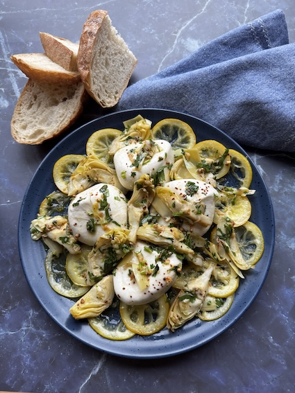 burrata for spring: Burrata resembles fresh mozzarella in that it is soft, fresh and sold packed in brine. (JeanMarie Brownson/TCA)