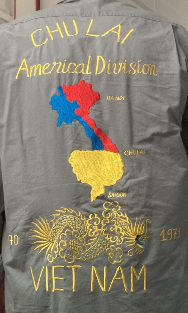 Back of a shirt for the Americal Division, Chu Lai, Viet Nam.