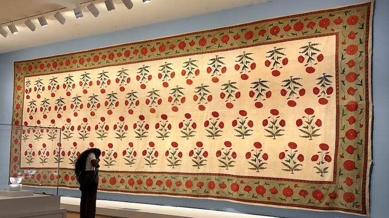 Large carpet in the "India's Great Mughals" exhibition at the VMFA in Richmond, Virginia