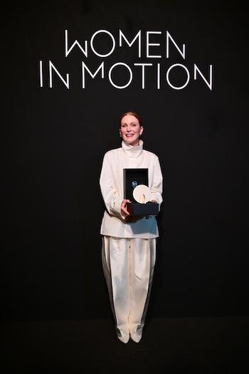 CANNES, FRANCE - MAY 17: Julianne Moore attends Women In Motion official dinner at Place de la Castre on May 17, 2026 in Cannes, France. (Photo by Anthony Ghnassia/Getty Images for Kering