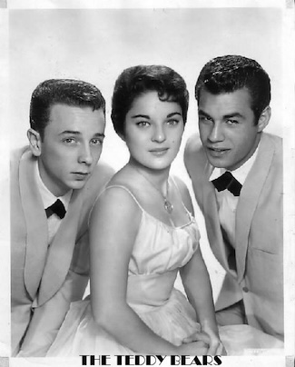 The Teddy Bears - Carol Connors (known as Annette Kleinbard early in her career), Marshall Leib, and Phil Spector, left.