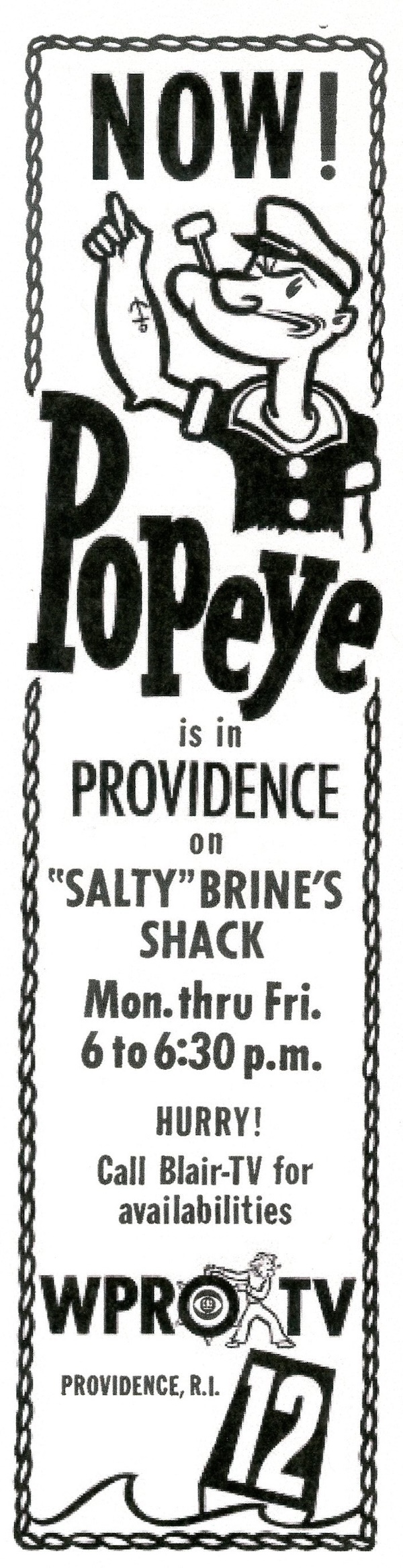 Popeye ad February 4, 1957