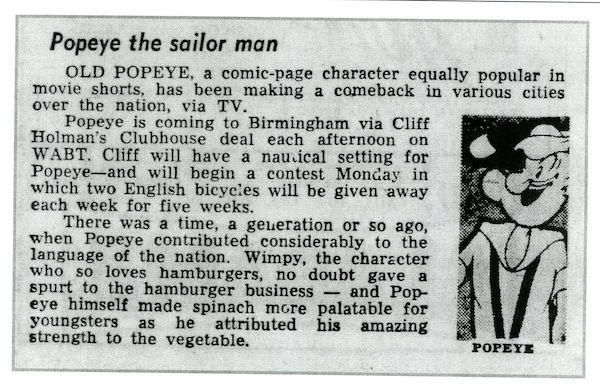 September 14, 1958: Popeye article