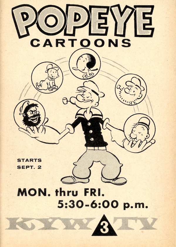 September 2, 1956 was the date Popeye cartoons first aired on television screens.