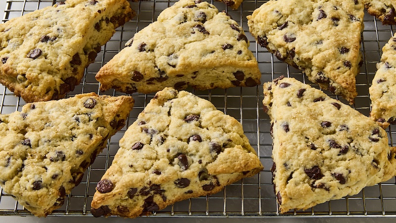 Chocolate Chip Scones: Tender, buttery scones studded with chocolate morsels that melt in your mouth. (Ryan Liebe/TCA)