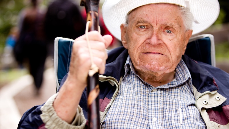 This grumpy father is still a narcissist. Tyler Olson