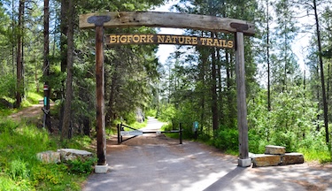 Entrance to Bigfork Nature Trails. Nick Thomas
