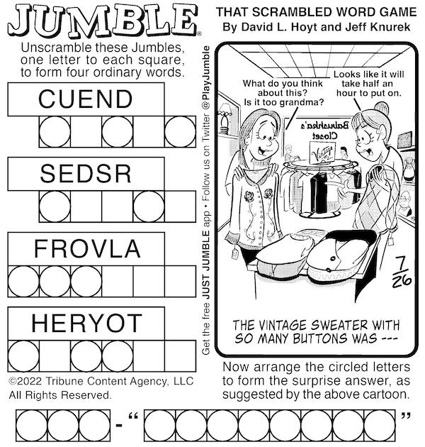 Classic Jumble with women shopping at a vintage clothing store. For Vintage Fetch Jumble combo