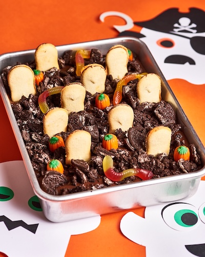 Halloween Graveyard Cake