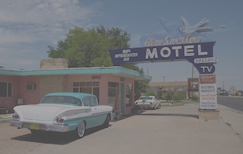 Blue Swallow Motel on Route 66 in Tucumcari, New Mexico was built in 1939 by W.A. Higgins.